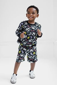 Nightmare Before Christmas Toddler Boys Disney Mickey Mouse French Terry Sweatshirt and Shorts
