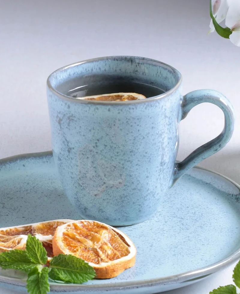 Porto Brasil Stoneware Coffee Mugs, Set of 4