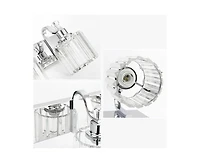 gaomon Led Modern Crystal Bathroom Vanity Lights Over Mirror, Chrome Bathroom Light Fixtures Wall Light (3-Light)