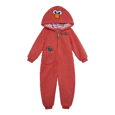 Sesame Street Toddler Boys Cozy Sherpa Zip Up Cosplay Costume Coverall Newborn to (Newborn - 4T