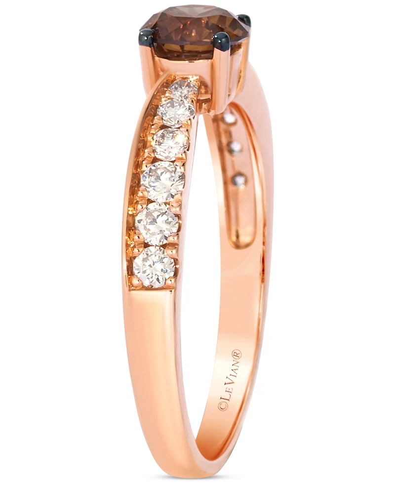 Le Vian Chocolate Diamond & Nude Diamond Ring (7/8 ct. t.w.) in 14k Rose Gold