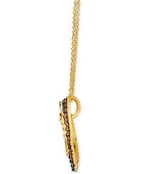Le Vian Nude Diamond & Chocolate Diamond Butterfly Pendant Necklace (1/3 ct. t.w.) in 14k Honey Gold