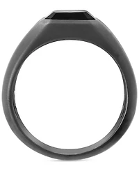 Effy Men's Onyx Solitaire Ring in Black Rhodium-Plated Sterling Silver