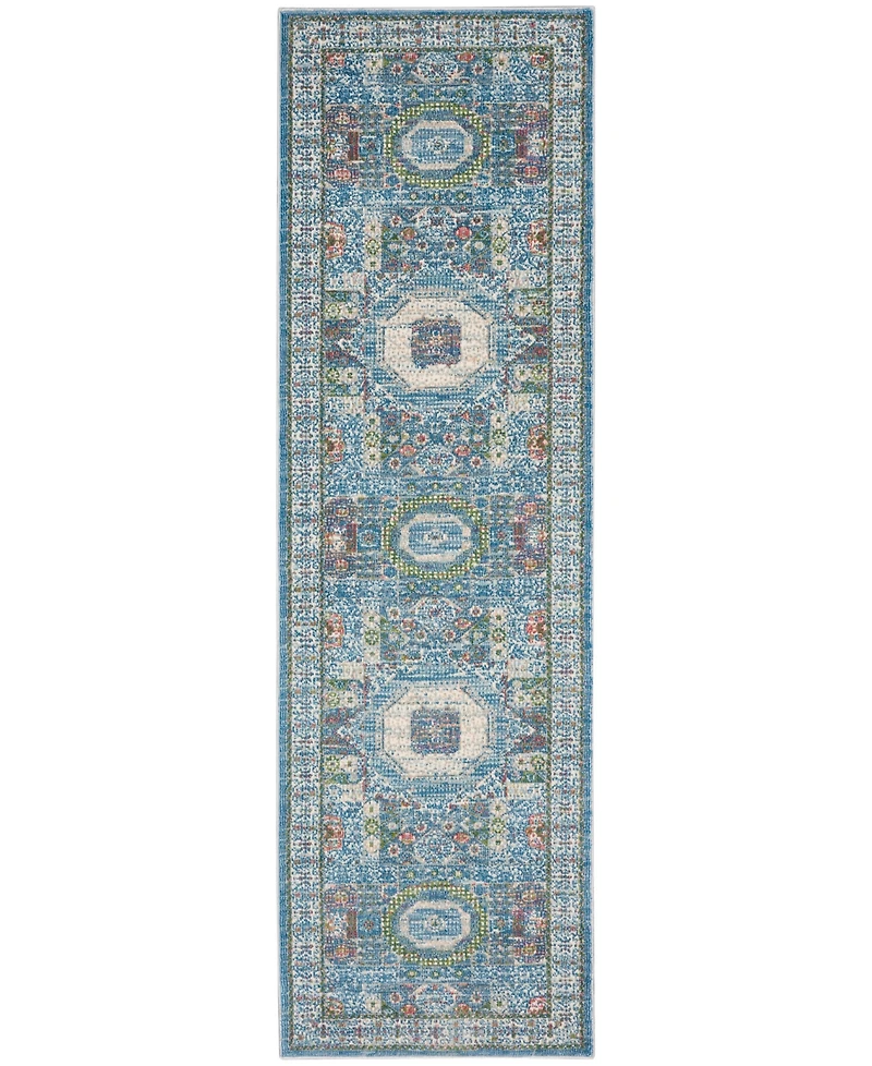 Nourison Home Ankara Global ANR17 2'4"x8' Runner Area Rug