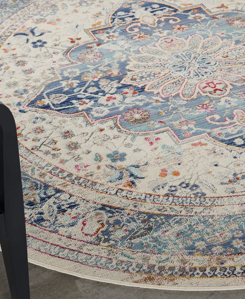 Nourison Home Vintage Kashan VKA07 6'x6' Round Area Rug
