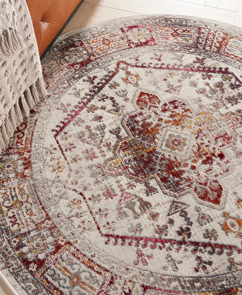 Nourison Home Vintage Kashan VKA08 4'x4' Round Area Rug