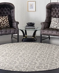 Nourison Home Grafix GRF19 8'x8' Round Area Rug