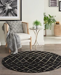 Nourison Home Grafix GRF04 5'3"x5'3" Round Area Rug