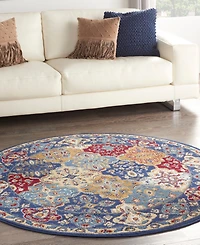 Nourison Home Grafix GRF31 5'3"x5'3" Round Area Rug