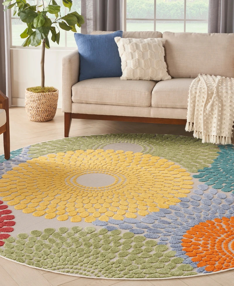 Nourison Home Aloha ALH29 7'10"x7'10" Round Area Rug