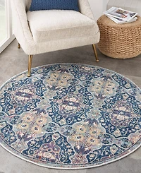Nourison Home Ankara Global ANR16 4'x4' Round Area Rug