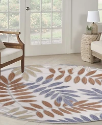 Nourison Home Aloha ALH18 5'3"x5'3" Round Area Rug