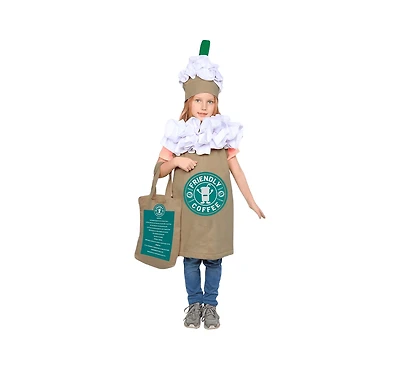 Dress Up America Kids Frappuccino Coffee Costume Set