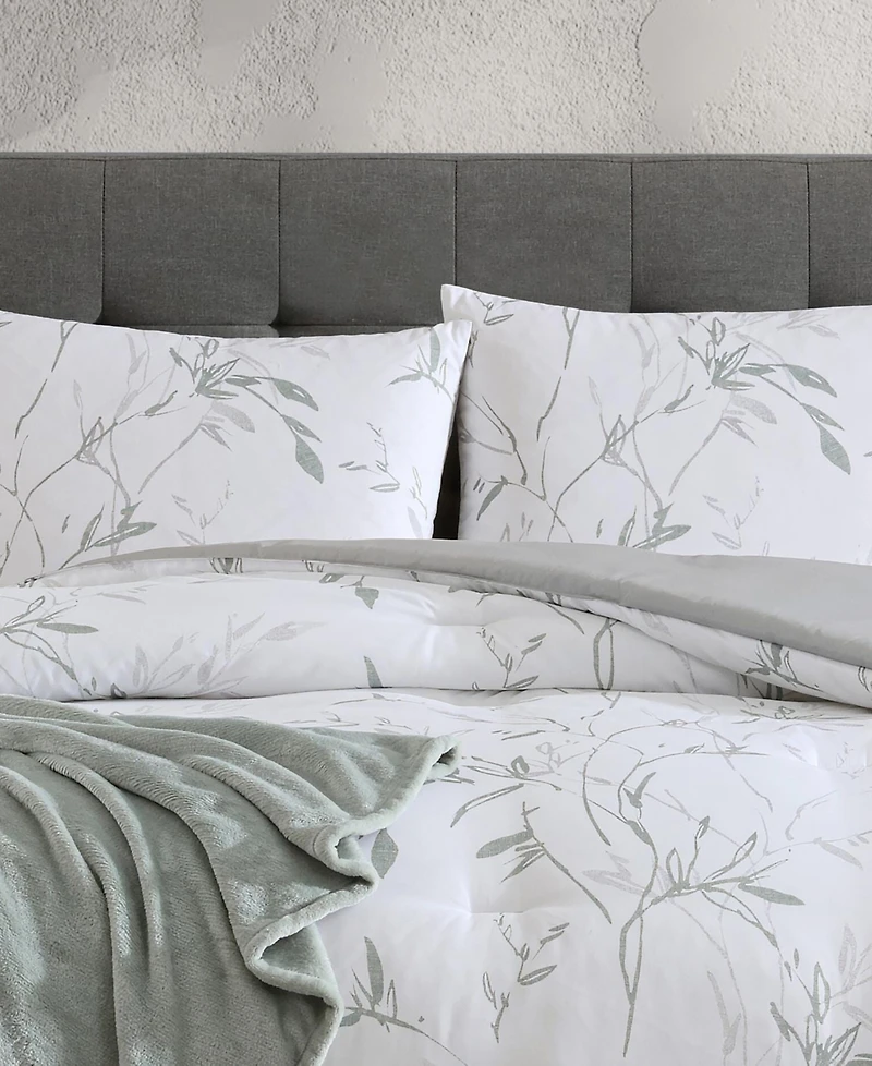 Closeout! Kenneth Cole New York Ink Wash Vine 3-Pc. Comforter Set, Twin