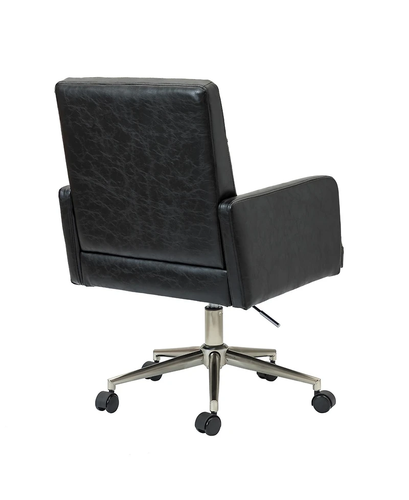 Hulala Home Mid-century Modern Height-Adjustable 360° Swivel Office Chair