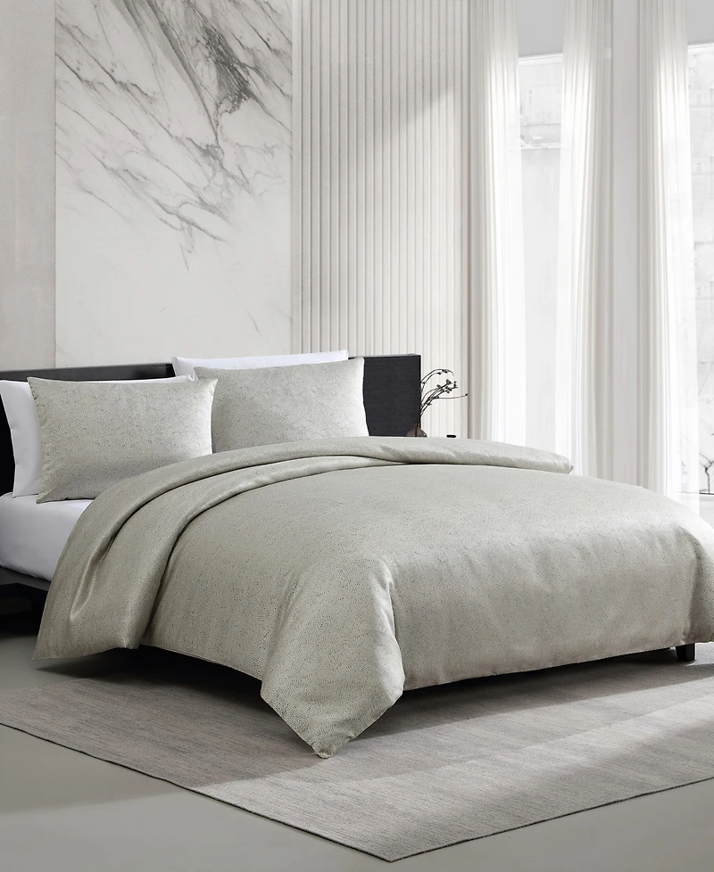 Closeout! Vera Wang Speckled Satin Weave 3-Pc. Comforter Set