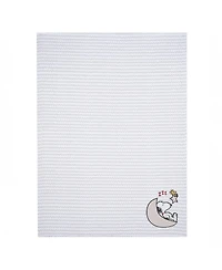 Bedtime Originals Snoopy Love Soft White/Taupe Fleece Baby Blanket w/ Applique