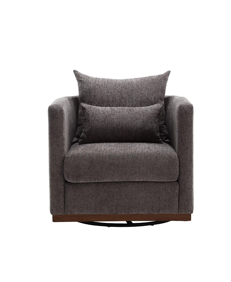 Simplie Fun Swivel Barrel Chair, Comfy Round Accent Sofa Chair for Living Room, 360 Degree Swivel Barrel Club Chair, Leisure Arm Chair for Nursery, Ho