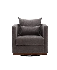 Simplie Fun Swivel Barrel Chair, Comfy Round Accent Sofa Chair for Living Room, 360 Degree Swivel Barrel Club Chair, Leisure Arm Chair for Nursery, Ho