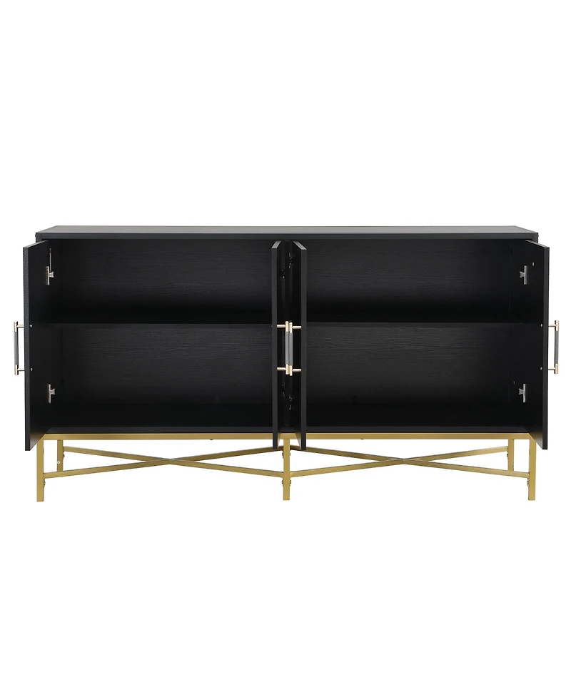 Streamdale Four-Door Sideboard with Cross-Leg Design