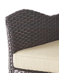 Streamdale Modern Wicker Swivel Barstool with Tapered Legs