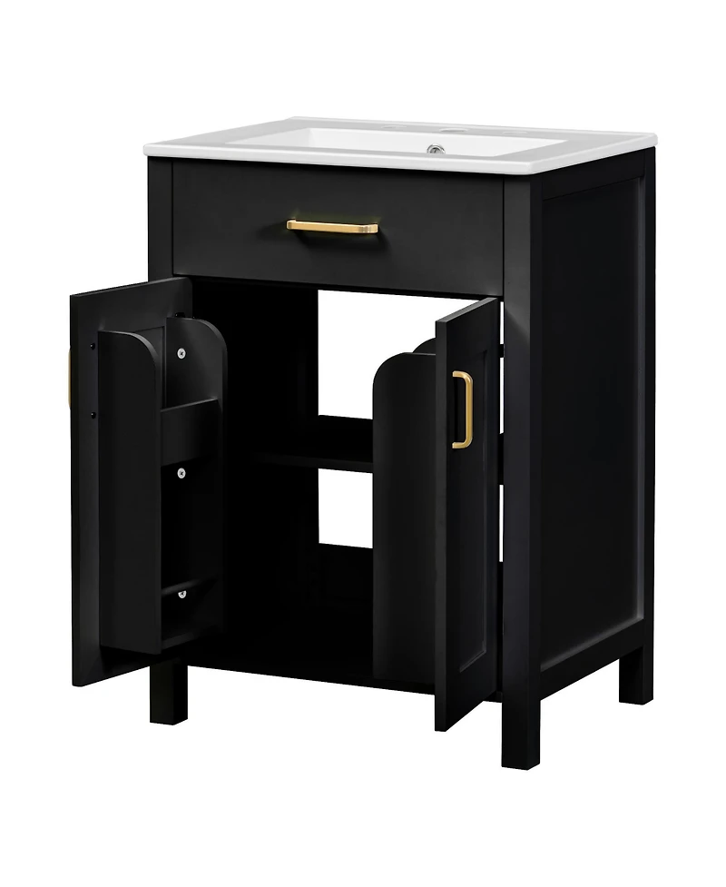 Streamdale 24" Bathroom Vanity Combo with Ceramic Sink