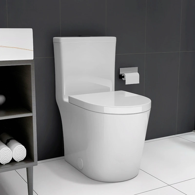 Streamdale Compact One Piece Dual Flush Toilet, Short Depth