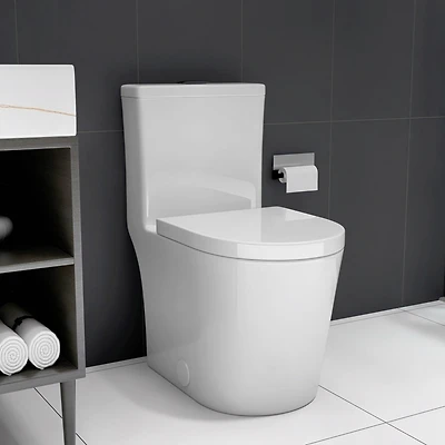 Streamdale Compact One Piece Dual Flush Toilet, Short Depth