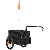 Streamdale Furniture Bike Cargo Trailer Bicycle Trailer Wagon Cart With Removable Storage Box Quick Release 16 Wheels Safe Reflectors No Bottom