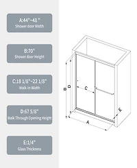 Streamdale Bypass Shower Door, Tempered Glass, Chrome Finish