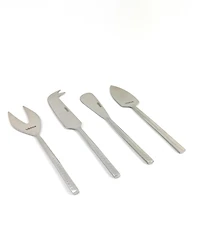 Vibhsa Hammered 4-Pc. Cheese Knives Set, Serving for 4