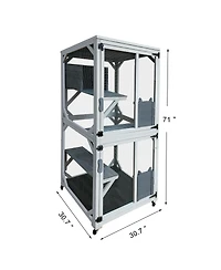 Streamdale 30.7" Luxury Outdoor Cat Enclosure with Platforms