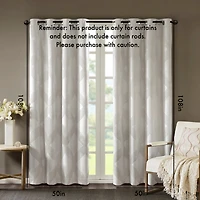 Streamdale Ogee Knitted Jacquard Total Blackout Curtain Panel(Only 1 Pc Panel)
