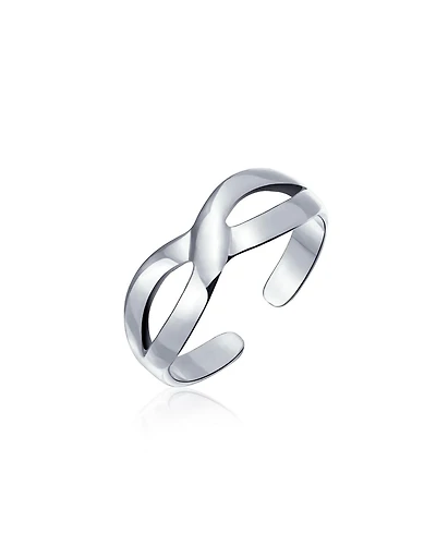 Bling Jewelry Romantic Midi Finger Infinity Love Knot Toe Ring in Sterling Silver
