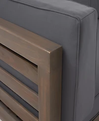 Streamdale Oana Right Corner Bench And Coffee Table, Dark Grey