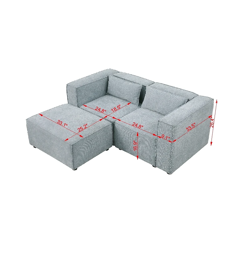Streamdale Furniture Ultra-Cozy Chenille Sofa: Customizable Comfort, Sleeper Bed, and Ottoman