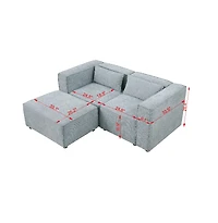 Streamdale Furniture Ultra-Cozy Chenille Sofa: Customizable Comfort, Sleeper Bed, and Ottoman