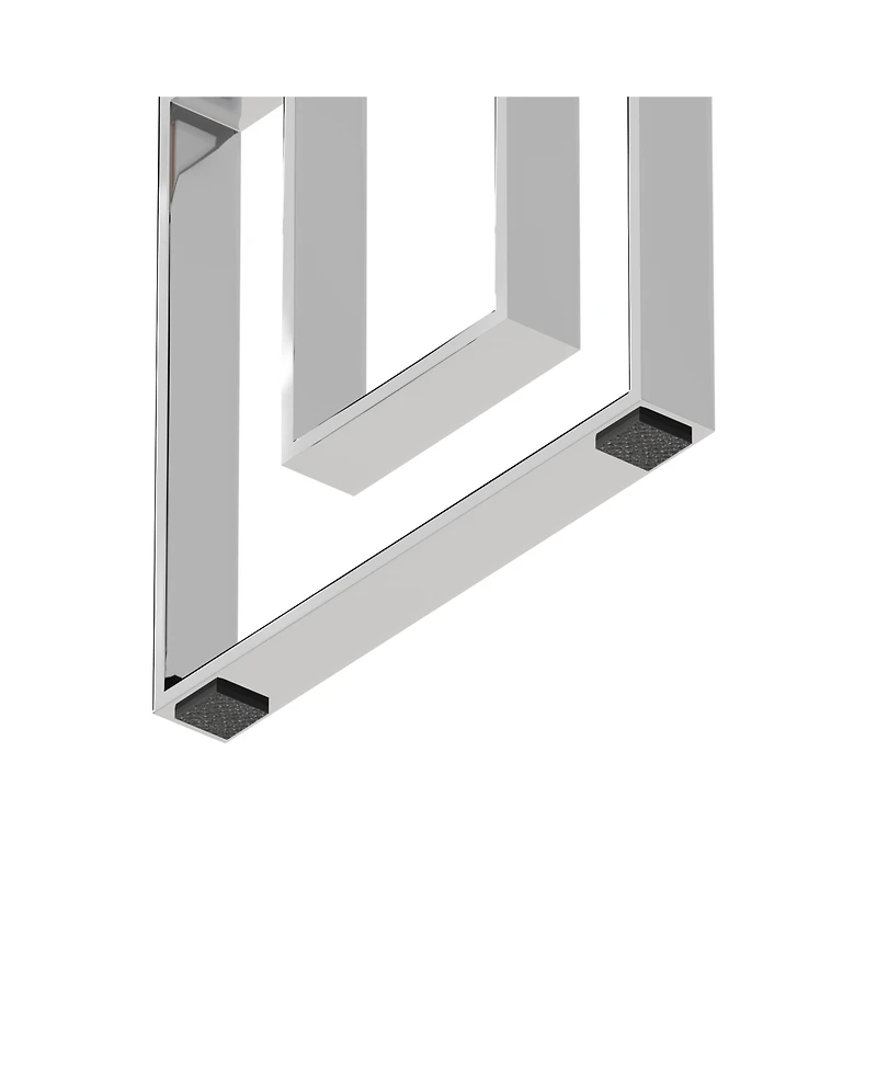 Streamdale Stainless Steel Glass Console Table