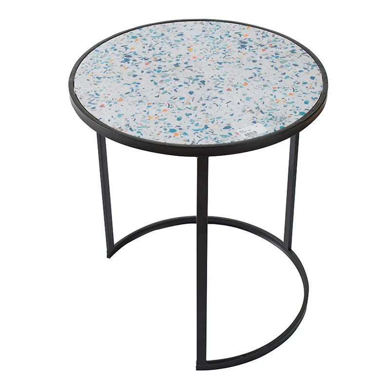 Streamdale Round Stacking End Tables with Metal Frame