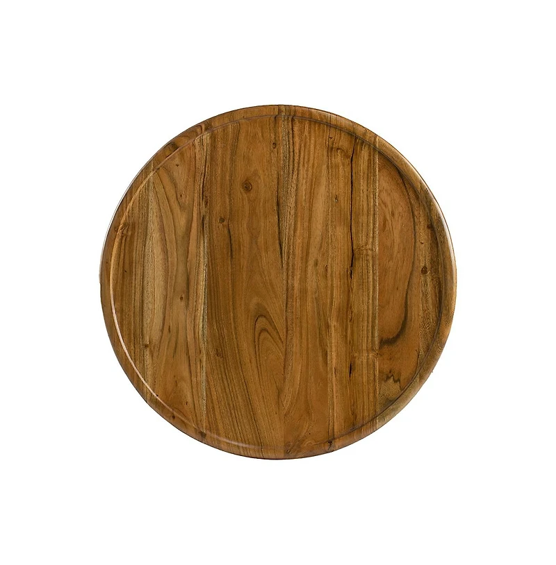 Streamdale Furniture 22x22x25" Drum Side Table With Tray Style Top