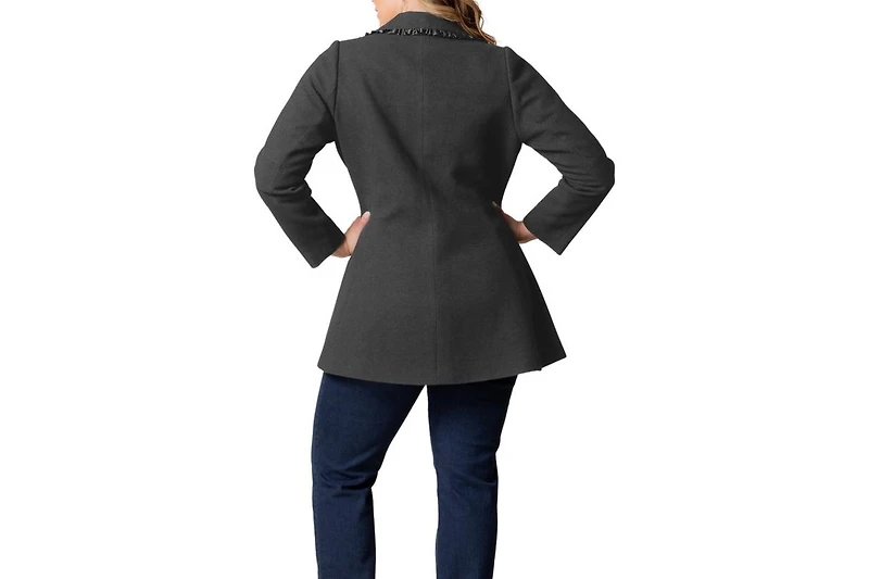 Kiyonna Plus Juliette Satin Trim Coat