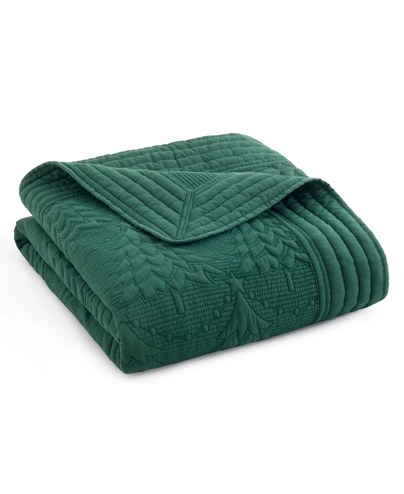 Levtex O Christmas Tree Stitching Quilted Throw, 50" x 60"