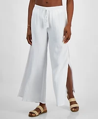 J Valdi Women's Cancun Wide-Leg Swim Cover-Up Pants