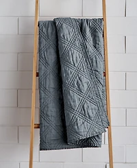 Levtex Washed Linen Textured Quilted Throw, 50" x 60"