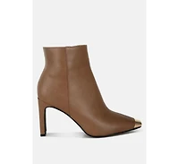 Orca Metallic Cap Toe Faux Leather Boots