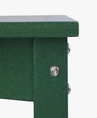 55" Outdoor Patio Hdpe Adirondack 2-Tier Shelf Console Table