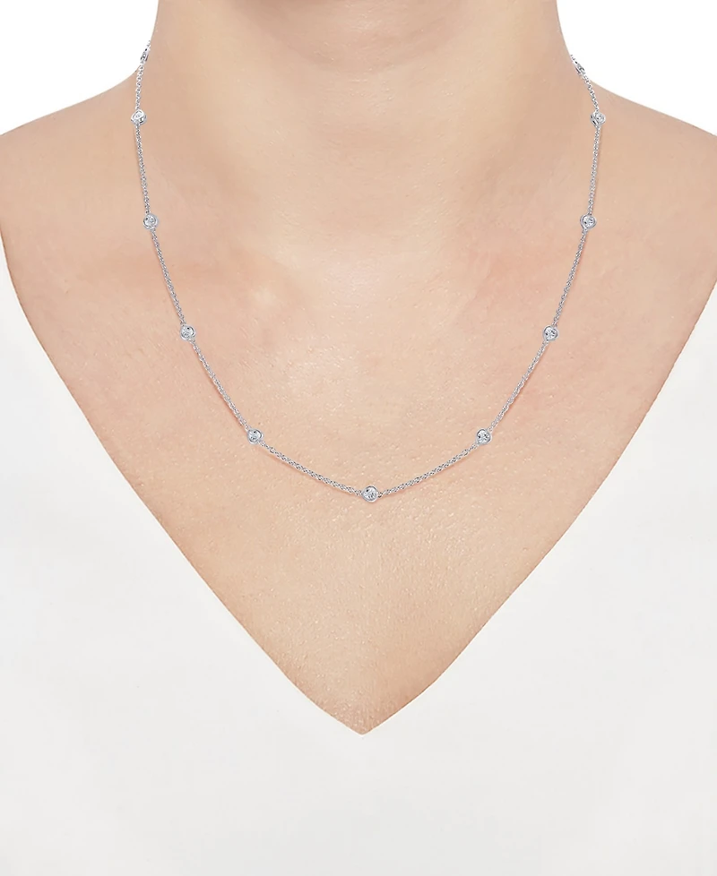 3-Pc. Set Diamond Heart Station Collar Necklace, Bracelet & Linear Drop Earrings (1/5 ct. t.w.) in Sterling Silver