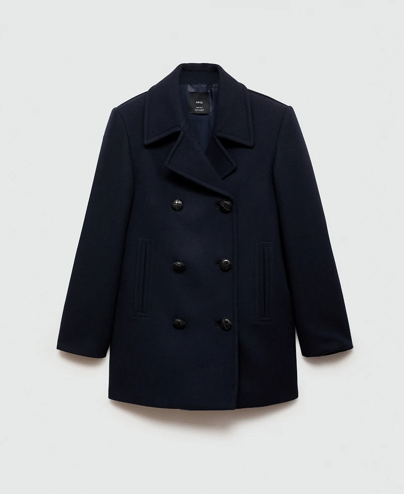 Mango Women's Double-Breasted Wool Coat
