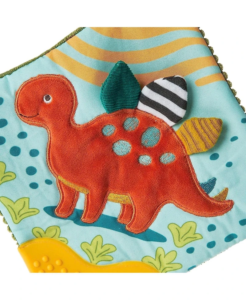 Mary Meyer Pebblesaurus Crinkle Teether Toy with Squeaker, Dinosaur