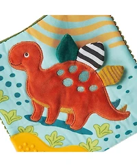 Mary Meyer Pebblesaurus Crinkle Teether Toy with Squeaker, Dinosaur